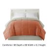Genoa Queen Size Box Quilted Reversible Comforter and Gray; DunaWest