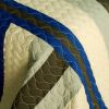 [Road to Dream] 3PC Vermicelli-Quilted Patchwork Quilt Set (Full/Queen Size)