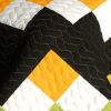 [Ray of Light] 3PC Vermicelli - Quilted Patchwork Quilt Set (Full/Queen Size)