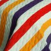 [Spoken Word ] 3PC Vermicelli-Quilted Patchwork Quilt Set (Full/Queen Size)