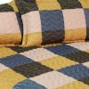 [Antique Chic] 3PC Vermicelli-Quilted Patchwork Quilt Set (Full/Queen Size)