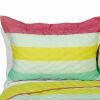 [Starlight Tears] 3PC Vermicelli-Quilted Patchwork Quilt Set (Full/Queen Size)