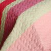 [The Only Truth] 3PC Vermicelli-Quilted Patchwork Quilt Set (Full/Queen Size)