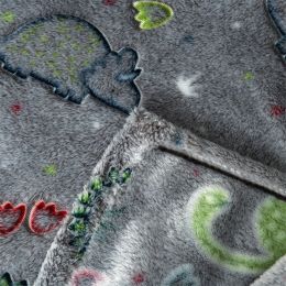 Glow in The Dark Blanket Unicorn Gifts for Girls Kids;  Super Soft Blanket for 1-10 Year Old Birthday Christmas Halloween Thanksgiving Easter Gifts; (Color: Dinosaur Grey)