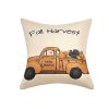 1Pcs Throw Pillow Covers Wear-resistant Dust-proof Linen Halloween Pumpkin Print Throw Cushion Home Office Hotel Decoration
