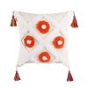 Boho Tufted Pillow Cover 18 x 18 Inches 1/2PCS Throw Pillowcase Handmade Colorful Decorative Cushion Case with Tassel for Sofa Couch Chair Bed