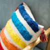 Boho Tufted Pillow Cover 18 x 18 Inches 1/2PCS Throw Pillowcase Handmade Colorful Decorative Cushion Case with Tassel for Sofa Couch Chair Bed