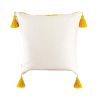 Boho Tufted Pillow Cover 18 x 18 Inches 1/2PCS Throw Pillowcase Handmade Colorful Decorative Cushion Case with Tassel for Sofa Couch Chair Bed