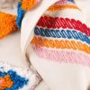 Boho Tufted Pillow Cover 18 x 18 Inches 1/2PCS Throw Pillowcase Handmade Colorful Decorative Cushion Case with Tassel for Sofa Couch Chair Bed