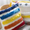 Boho Tufted Pillow Cover 18 x 18 Inches 1/2PCS Throw Pillowcase Handmade Colorful Decorative Cushion Case with Tassel for Sofa Couch Chair Bed