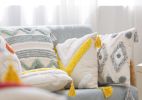 Boho Tufted Pillow Cover 18 x 18 Inches 1/2PCS Throw Pillowcase Handmade Colorful Decorative Cushion Case with Tassel for Sofa Couch Chair Bed