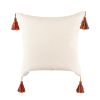 Boho Tufted Pillow Cover 18 x 18 Inches 1/2PCS Throw Pillowcase Handmade Colorful Decorative Cushion Case with Tassel for Sofa Couch Chair Bed