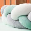 Soft Knot Pillow Bed Surround Protection Knot Cotton Pad Pillow Cushion for Sofa Bed Living Room Bedroom Decor