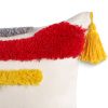 Boho Tufted Pillow Cover 18 x 18 Inches 1/2PCS Throw Pillowcase Handmade Colorful Decorative Cushion Case with Tassel for Sofa Couch Chair Bed