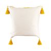 Boho Tufted Pillow Cover 18 x 18 Inches 1/2PCS Throw Pillowcase Handmade Colorful Decorative Cushion Case with Tassel for Sofa Couch Chair Bed