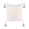 Boho Tufted Pillow Cover 18 x 18 Inches 1/2PCS Throw Pillowcase Handmade Colorful Decorative Cushion Case with Tassel for Sofa Couch Chair Bed