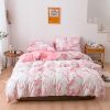 Nordic Bed Linen 2 People White Euro Bedding Sets Luxury Single Double Duvet Cover Set Marble Twin Queen King Size Bedding Sets
