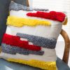 Boho Tufted Pillow Cover 18 x 18 Inches 1/2PCS Throw Pillowcase Handmade Colorful Decorative Cushion Case with Tassel for Sofa Couch Chair Bed