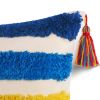 Boho Tufted Pillow Cover 18 x 18 Inches 1/2PCS Throw Pillowcase Handmade Colorful Decorative Cushion Case with Tassel for Sofa Couch Chair Bed