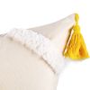 Boho Tufted Pillow Cover 18 x 18 Inches 1/2PCS Throw Pillowcase Handmade Colorful Decorative Cushion Case with Tassel for Sofa Couch Chair Bed