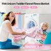 Glow in The Dark Blanket Unicorn Gifts for Girls Kids;  Super Soft Blanket for 1-10 Year Old Birthday Christmas Halloween Thanksgiving Easter Gifts;