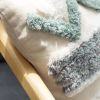 Boho Tufted Pillow Cover 18 x 18 Inches 1/2PCS Throw Pillowcase Handmade Colorful Decorative Cushion Case with Tassel for Sofa Couch Chair Bed