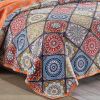 Cotton Quilt Set 3PCS Reversible Bedspread Lightweight Coverlet Set for Queen/Full Size Bed All Season Use